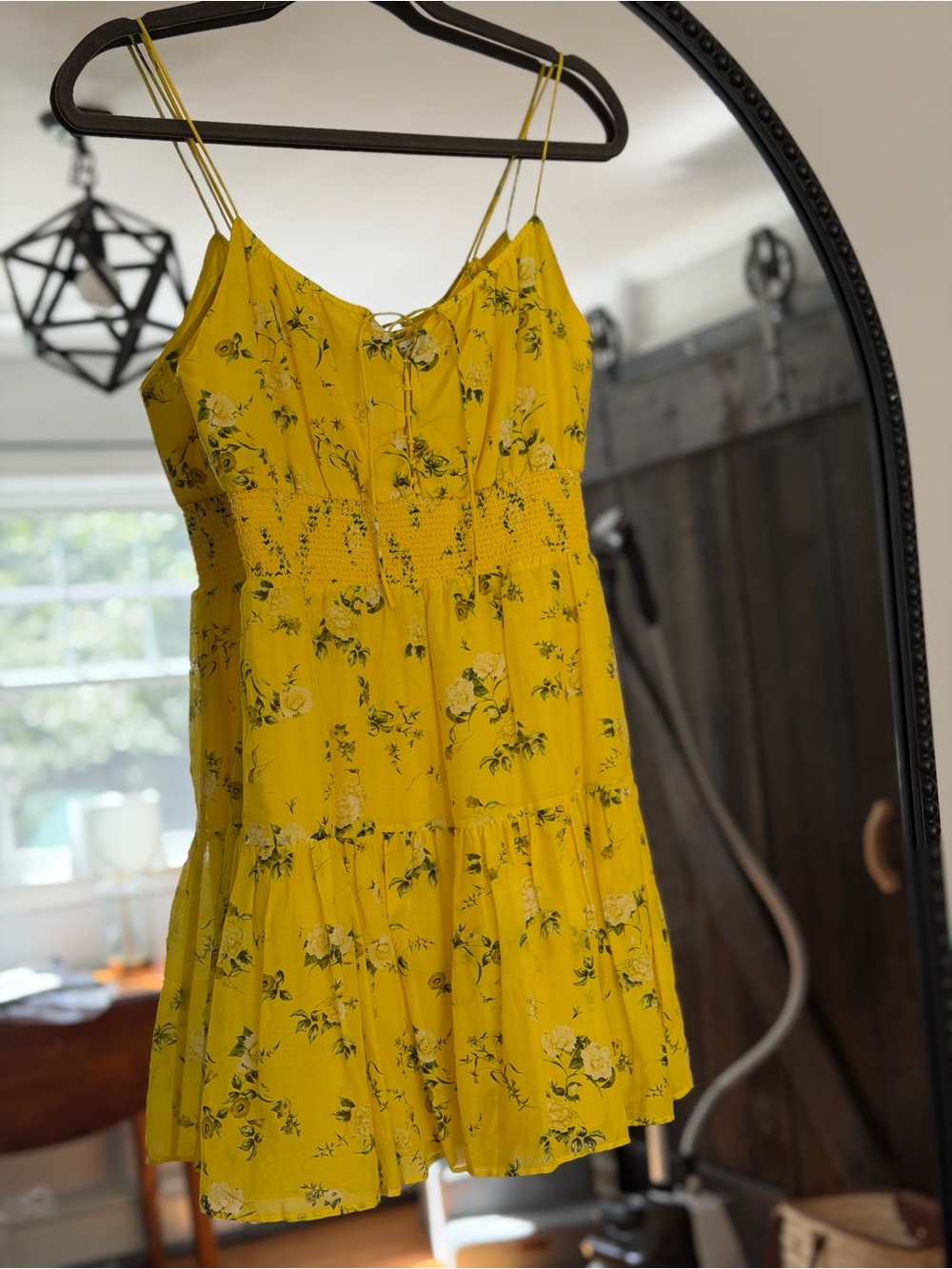 Alice + Olivia Yellow Floral Mini Dress